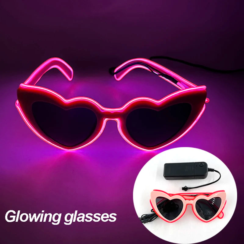 New Cool Cyberpunk Style Glasses Glowing Party Decor Luminous LED Sunglasses Lighting Up Bar Rave Music Dancing Party