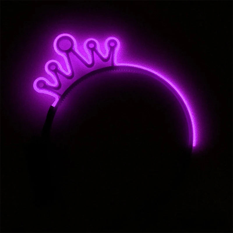Newest LED Light Up Headband Colorful Color Cat Ear Light Headband For NightClub Rave Party Bachelor Party Supplies