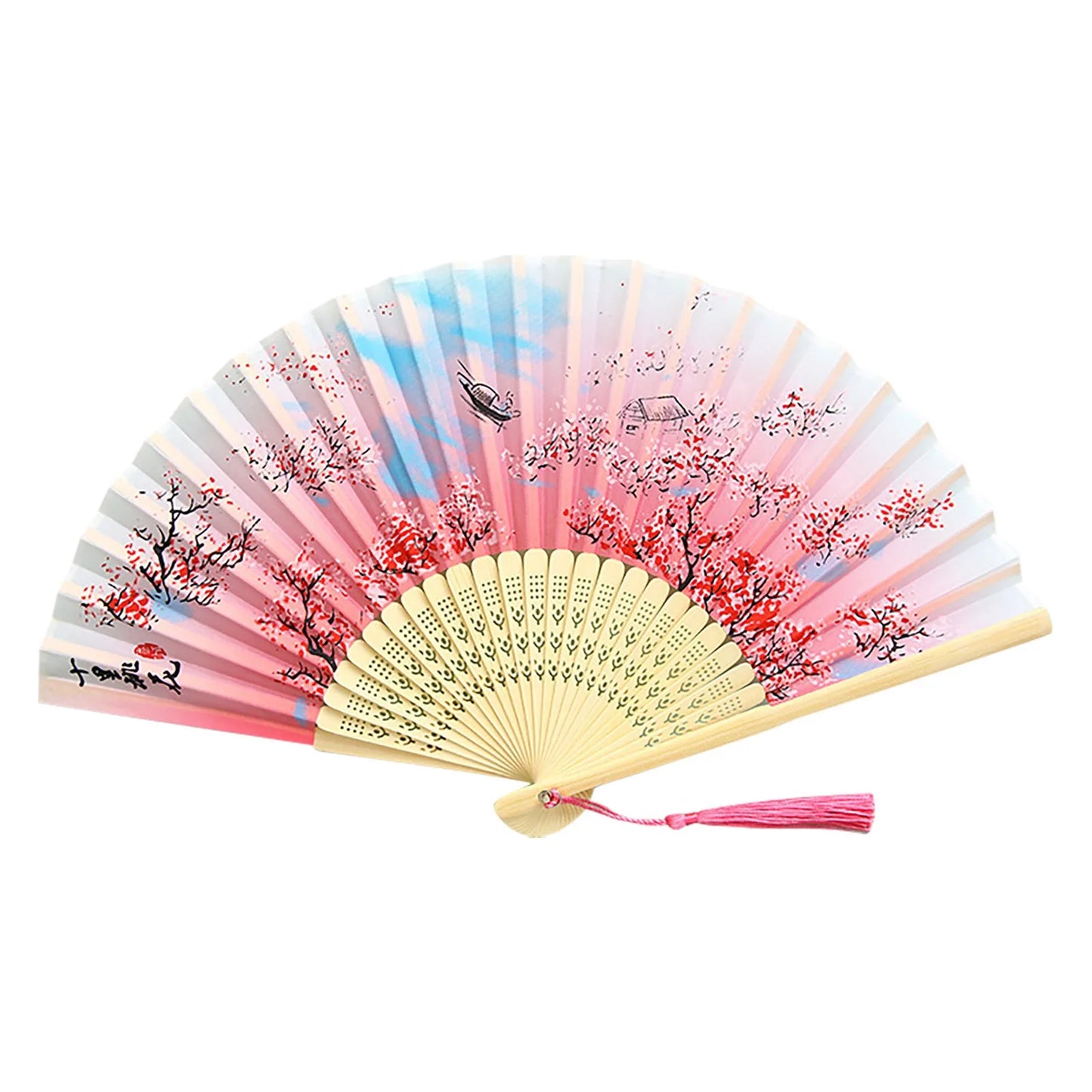 Chinese Fan Hand Fans For Women Foldable Silk Bamboos Foldable Paper Fans For Wedding Dancing Party Home Decoration Wholesale