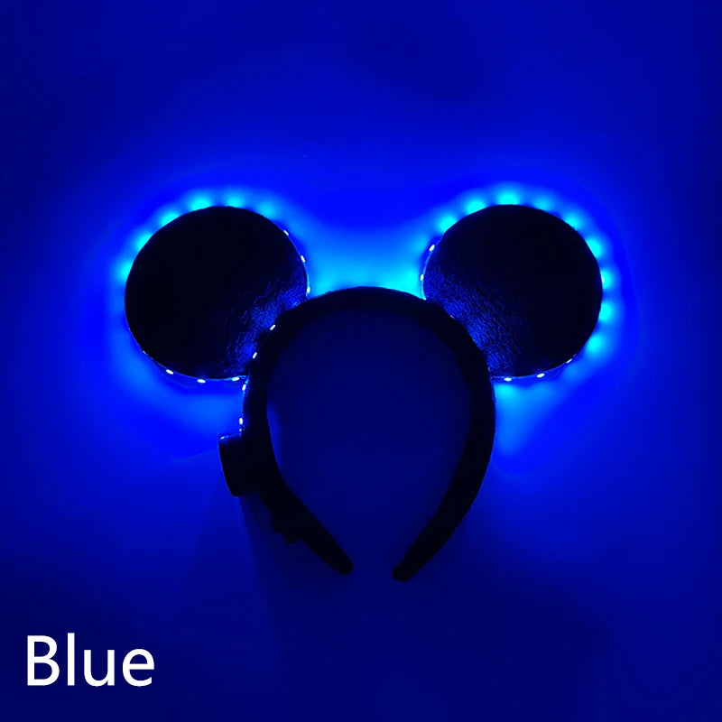Newest LED Light Up Headband Colorful Color Cat Ear Light Headband For NightClub Rave Party Bachelor Party Supplies