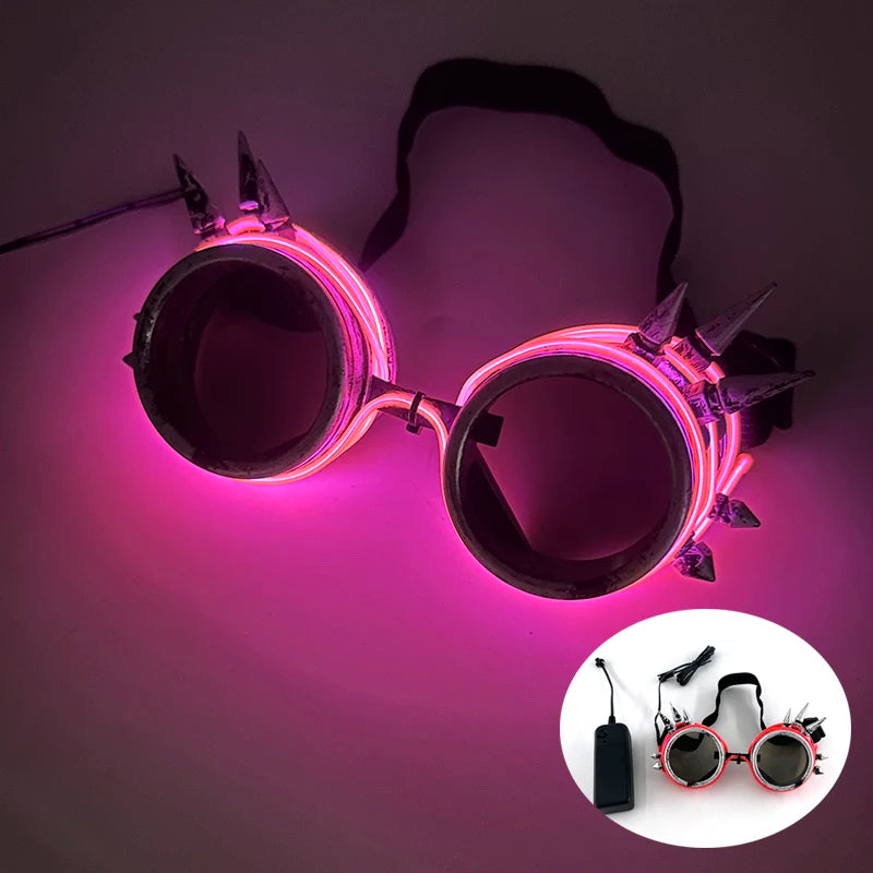 New Cool Cyberpunk Style Glasses Glowing Party Decor Luminous LED Sunglasses Lighting Up Bar Rave Music Dancing Party