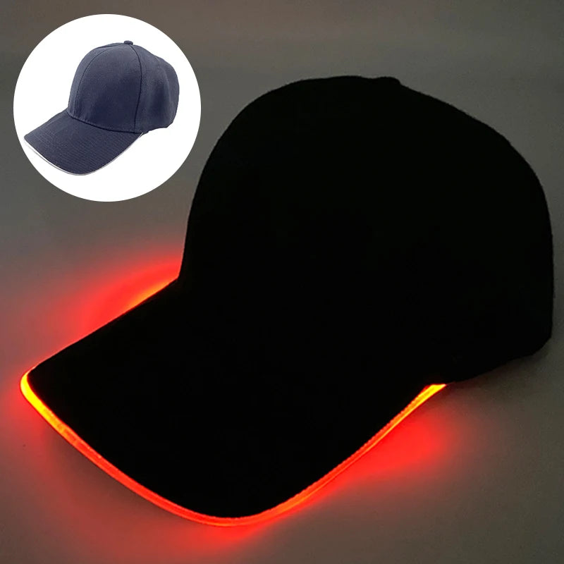 LED Light up Baseball Hat Flashing Glow Rave Party Cap luminous hat for Women Men Hip-hop Club bar Stage Performance Supplies