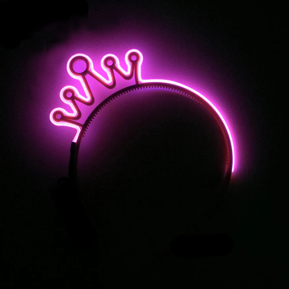 Newest LED Light Up Headband Colorful Color Cat Ear Light Headband For NightClub Rave Party Bachelor Party Supplies