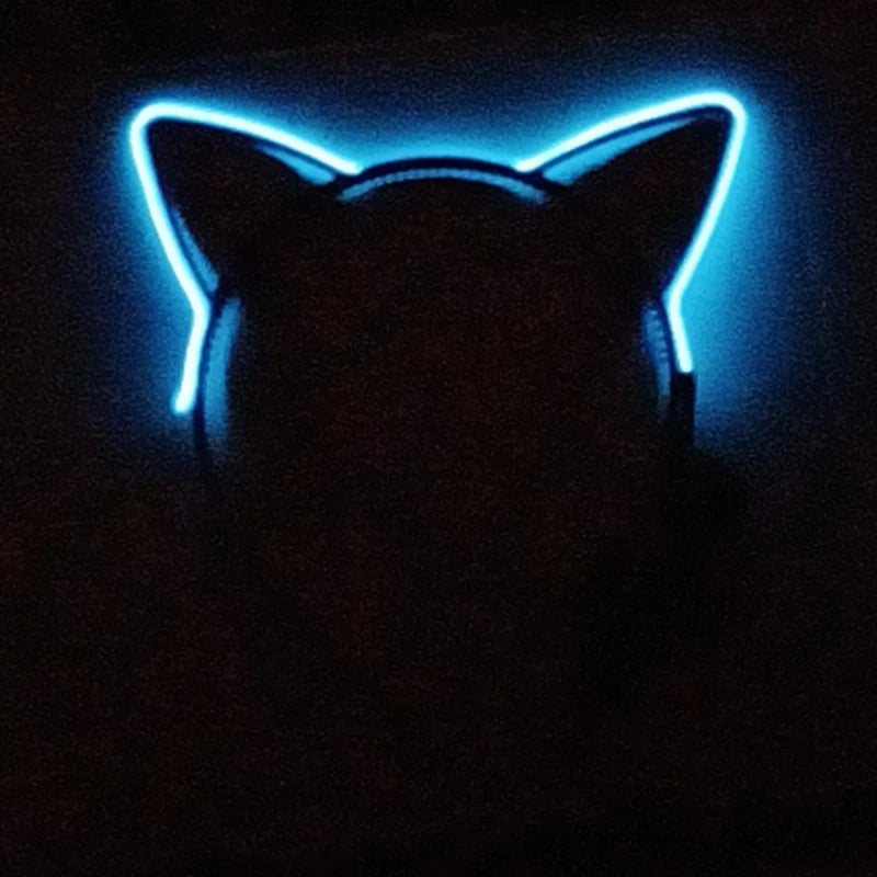 Newest LED Light Up Headband Colorful Color Cat Ear Light Headband For NightClub Rave Party Bachelor Party Supplies