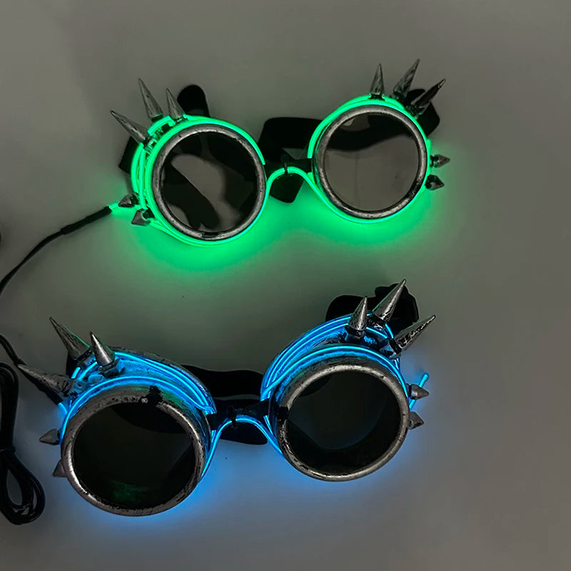 New Cool Cyberpunk Style Glasses Glowing Party Decor Luminous LED Sunglasses Lighting Up Bar Rave Music Dancing Party