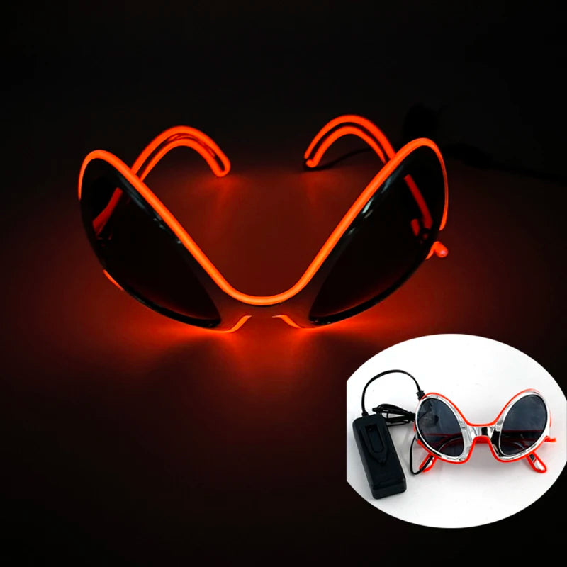 New Cool Cyberpunk Style Glasses Glowing Party Decor Luminous LED Sunglasses Lighting Up Bar Rave Music Dancing Party