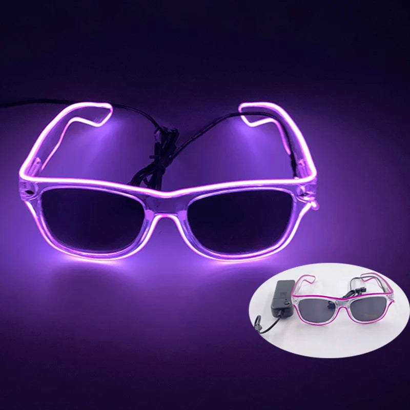 New Cool Cyberpunk Style Glasses Glowing Party Decor Luminous LED Sunglasses Lighting Up Bar Rave Music Dancing Party