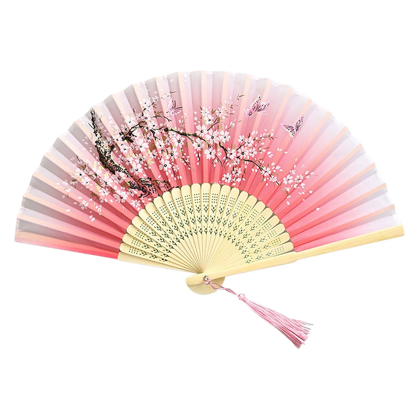 Chinese Fan Hand Fans For Women Foldable Silk Bamboos Foldable Paper Fans For Wedding Dancing Party Home Decoration Wholesale