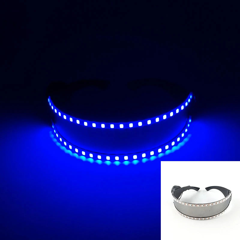 New Cool Cyberpunk Style Glasses Glowing Party Decor Luminous LED Sunglasses Lighting Up Bar Rave Music Dancing Party