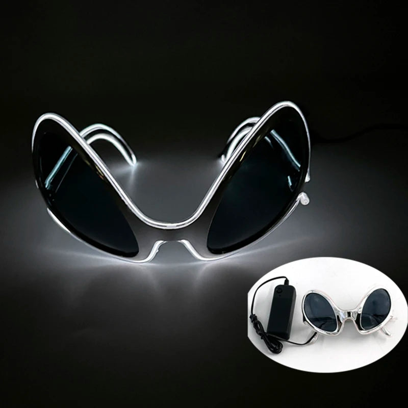 New Cool Cyberpunk Style Glasses Glowing Party Decor Luminous LED Sunglasses Lighting Up Bar Rave Music Dancing Party