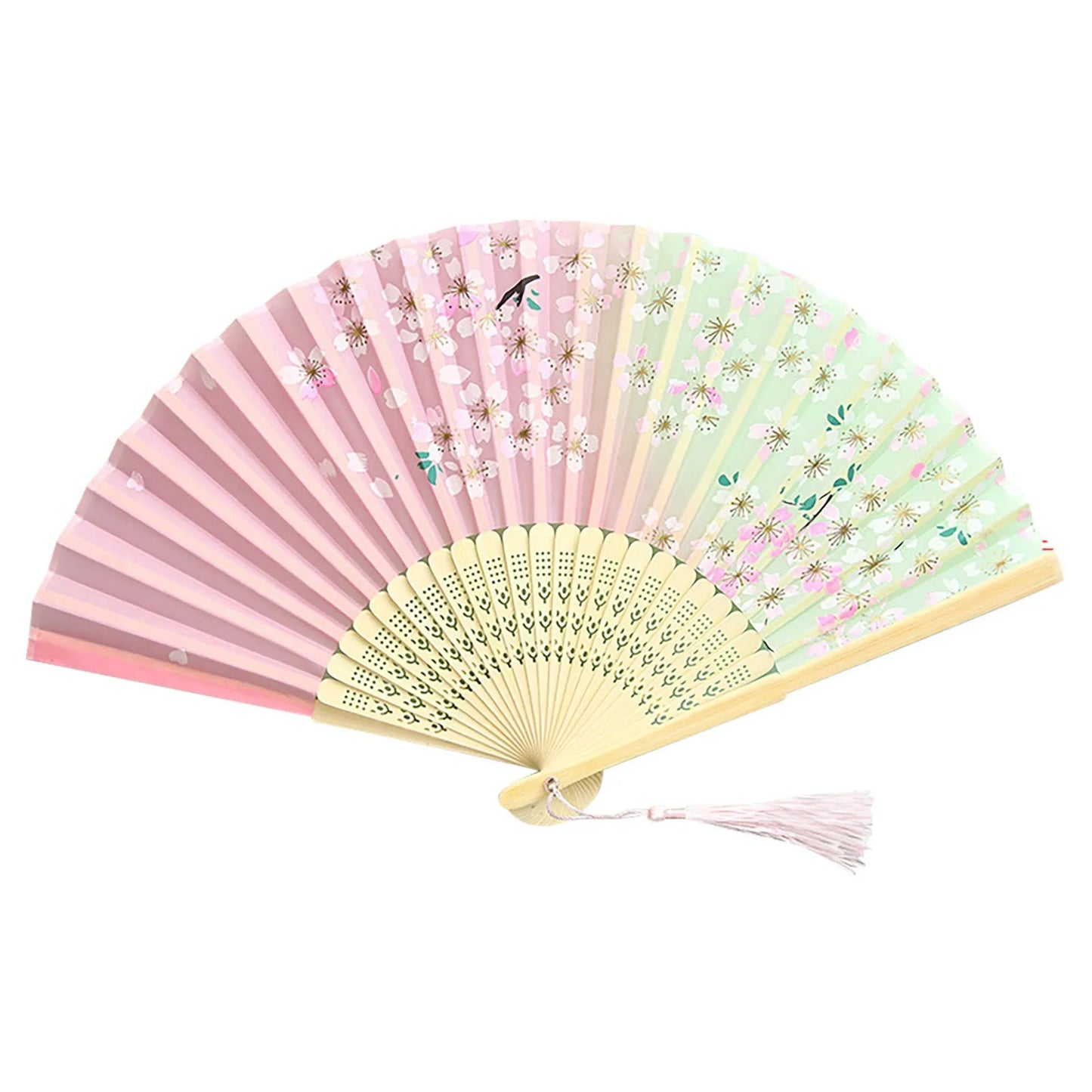 Chinese Fan Hand Fans For Women Foldable Silk Bamboos Foldable Paper Fans For Wedding Dancing Party Home Decoration Wholesale