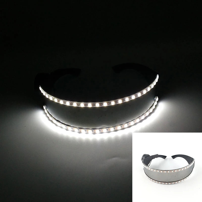 New Cool Cyberpunk Style Glasses Glowing Party Decor Luminous LED Sunglasses Lighting Up Bar Rave Music Dancing Party