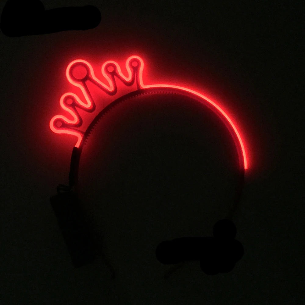 Newest LED Light Up Headband Colorful Color Cat Ear Light Headband For NightClub Rave Party Bachelor Party Supplies