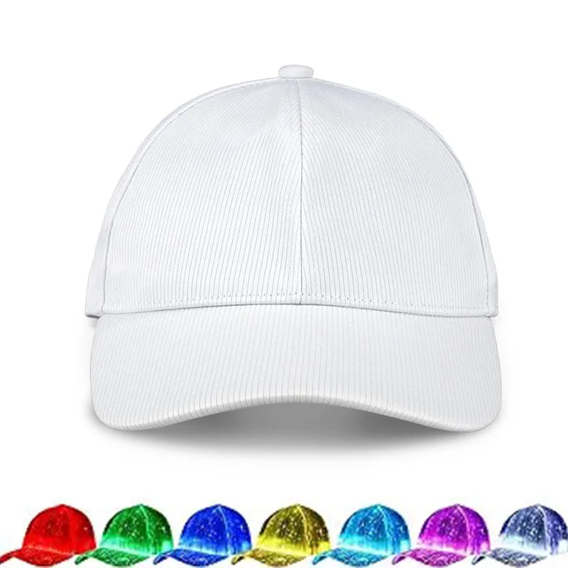 LED Light up Baseball Hat Flashing Glow Rave Party Cap luminous hat for Women Men Hip-hop Club bar Stage Performance Supplies