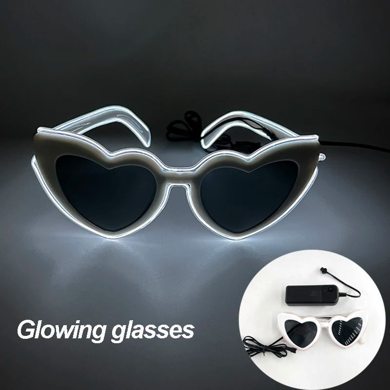 New Cool Cyberpunk Style Glasses Glowing Party Decor Luminous LED Sunglasses Lighting Up Bar Rave Music Dancing Party
