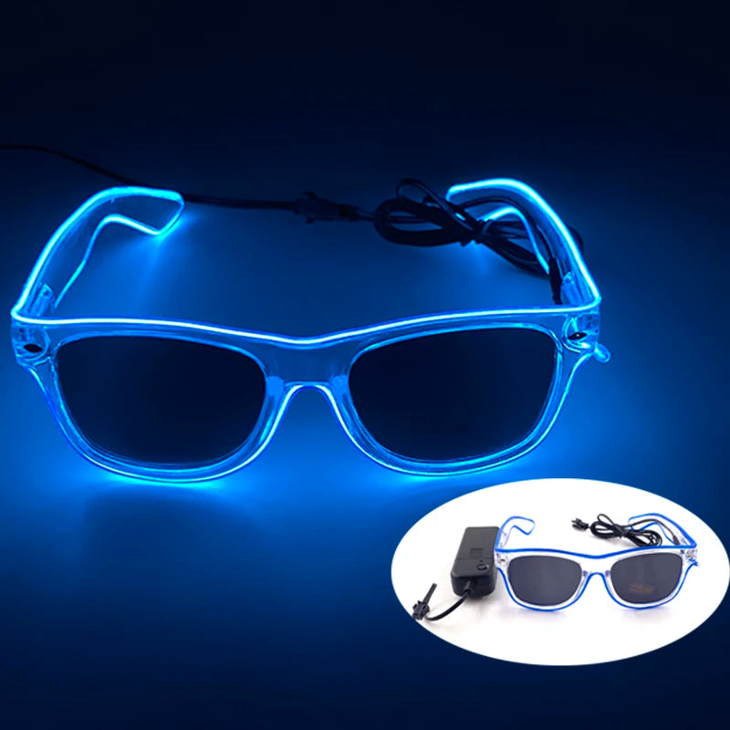 New Cool Cyberpunk Style Glasses Glowing Party Decor Luminous LED Sunglasses Lighting Up Bar Rave Music Dancing Party