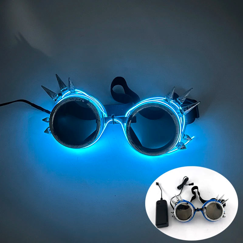 New Cool Cyberpunk Style Glasses Glowing Party Decor Luminous LED Sunglasses Lighting Up Bar Rave Music Dancing Party