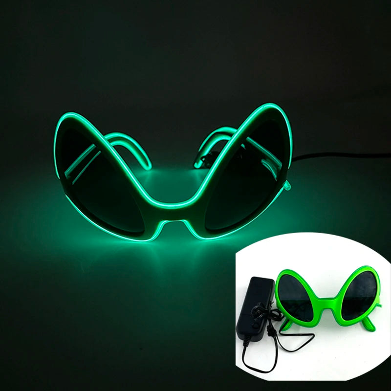 New Cool Cyberpunk Style Glasses Glowing Party Decor Luminous LED Sunglasses Lighting Up Bar Rave Music Dancing Party