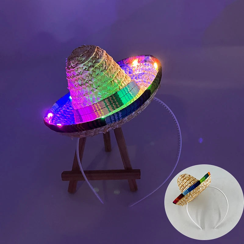Newest LED Light Up Headband Colorful Color Cat Ear Light Headband For NightClub Rave Party Bachelor Party Supplies