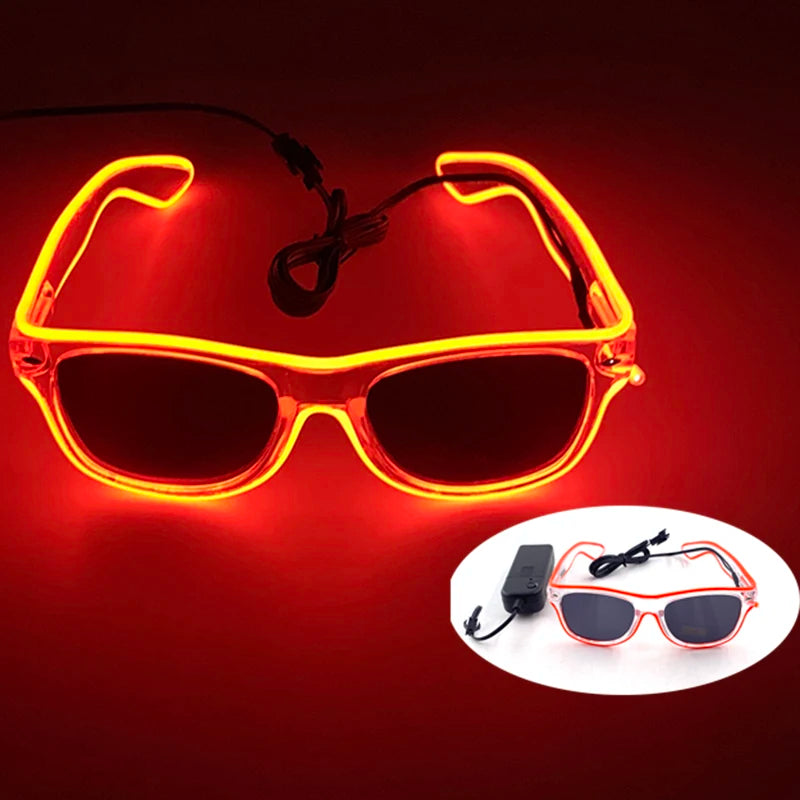 New Cool Cyberpunk Style Glasses Glowing Party Decor Luminous LED Sunglasses Lighting Up Bar Rave Music Dancing Party