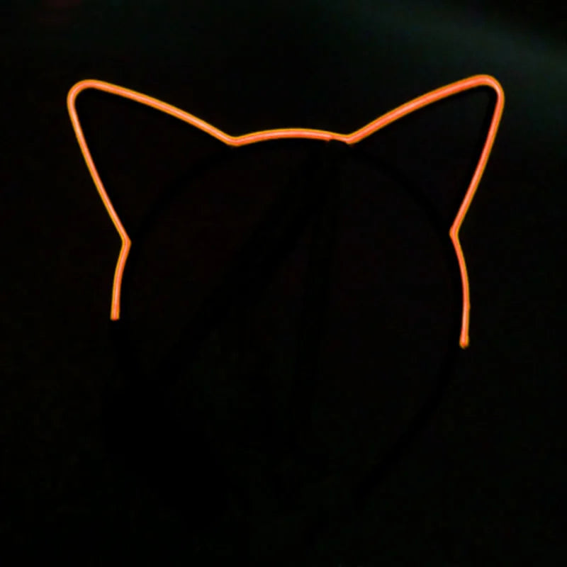 Newest LED Light Up Headband Colorful Color Cat Ear Light Headband For NightClub Rave Party Bachelor Party Supplies
