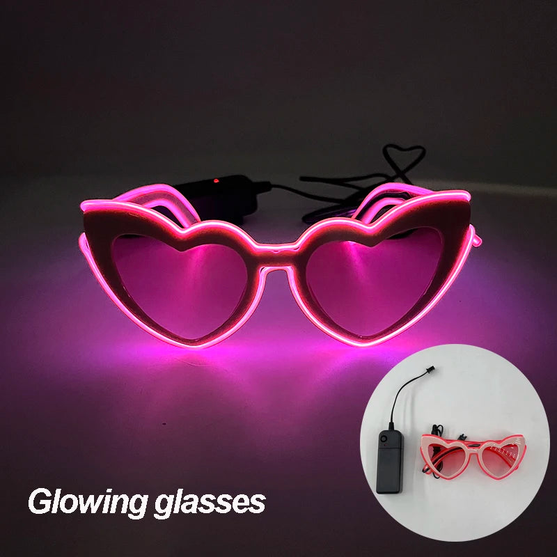 New Cool Cyberpunk Style Glasses Glowing Party Decor Luminous LED Sunglasses Lighting Up Bar Rave Music Dancing Party