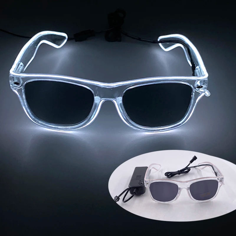 New Cool Cyberpunk Style Glasses Glowing Party Decor Luminous LED Sunglasses Lighting Up Bar Rave Music Dancing Party