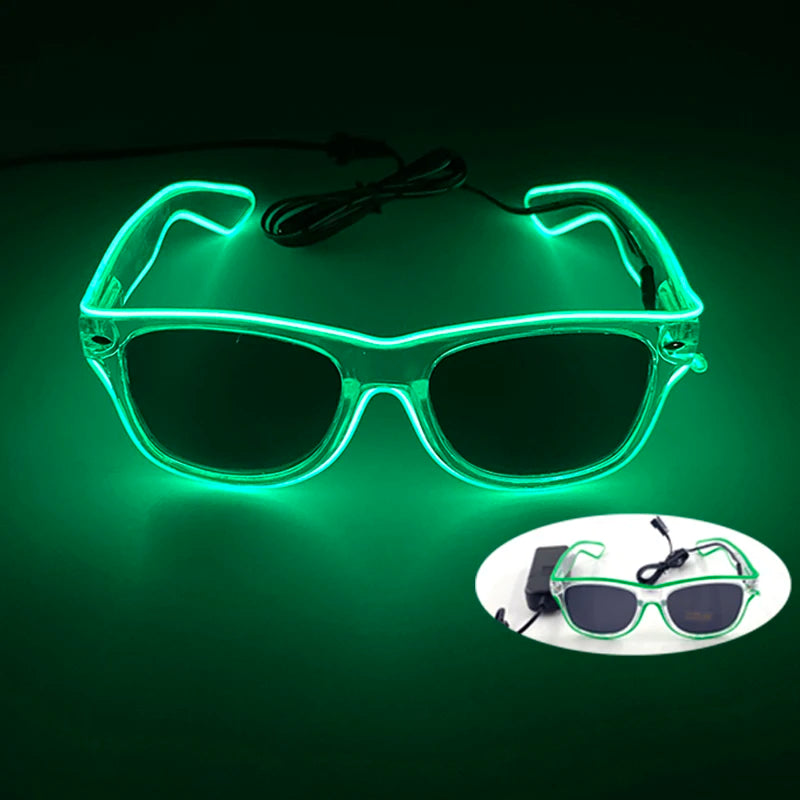New Cool Cyberpunk Style Glasses Glowing Party Decor Luminous LED Sunglasses Lighting Up Bar Rave Music Dancing Party