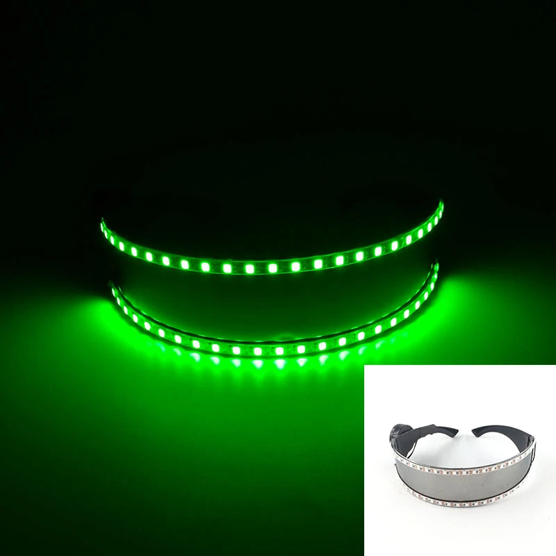 New Cool Cyberpunk Style Glasses Glowing Party Decor Luminous LED Sunglasses Lighting Up Bar Rave Music Dancing Party