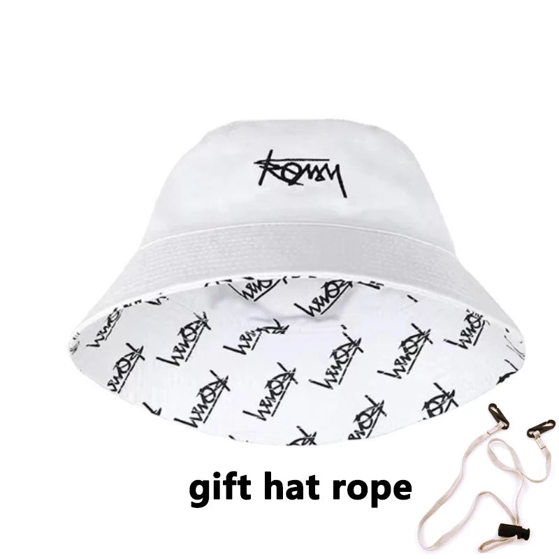 Reversible Hat Big Head Size Autumn Bucket Hat Men Korean Casual Street Panama Hat Hiphop Golf Fisherman Hat Caps for Women