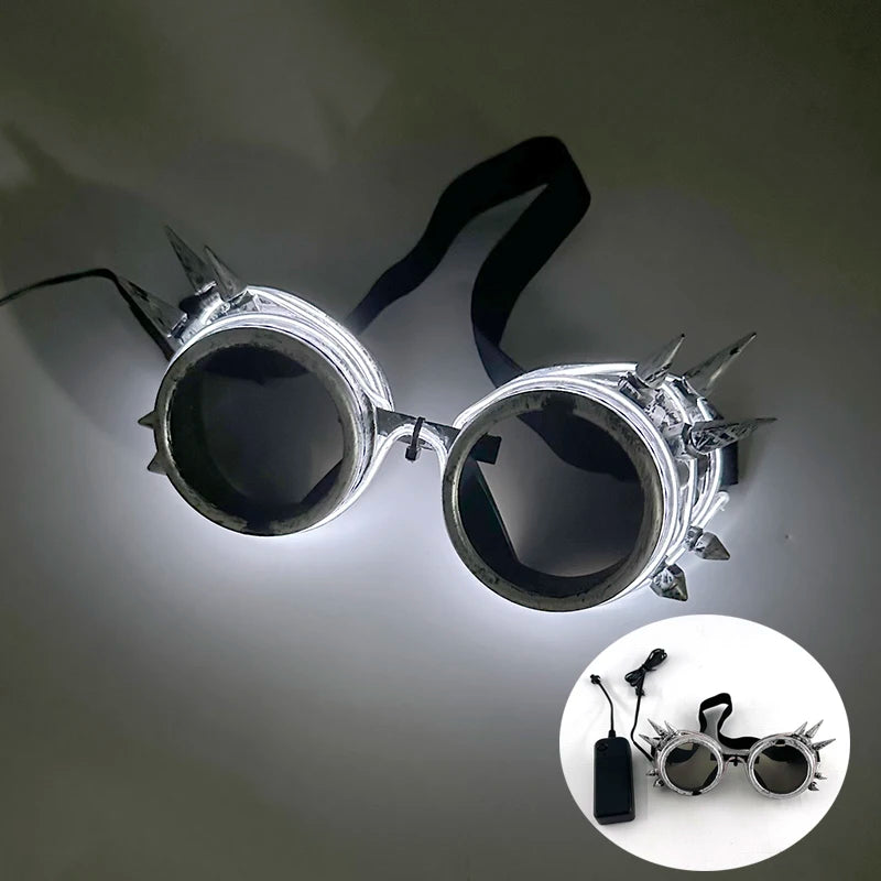 New Cool Cyberpunk Style Glasses Glowing Party Decor Luminous LED Sunglasses Lighting Up Bar Rave Music Dancing Party
