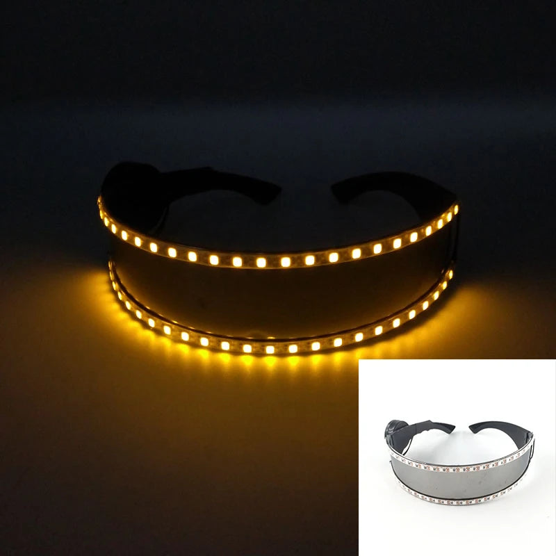 New Cool Cyberpunk Style Glasses Glowing Party Decor Luminous LED Sunglasses Lighting Up Bar Rave Music Dancing Party