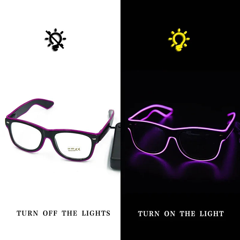 Óculos LED Neon Flash