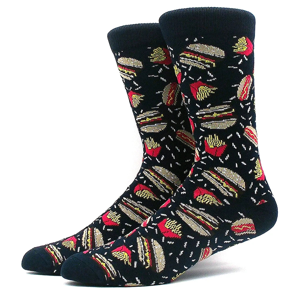 Happy Funny Socks Men's and Women's Alien Sheep Pattern Sokken Diversidos Jacquard Calcetines Unisex Hip Hop Skateboarding Socks