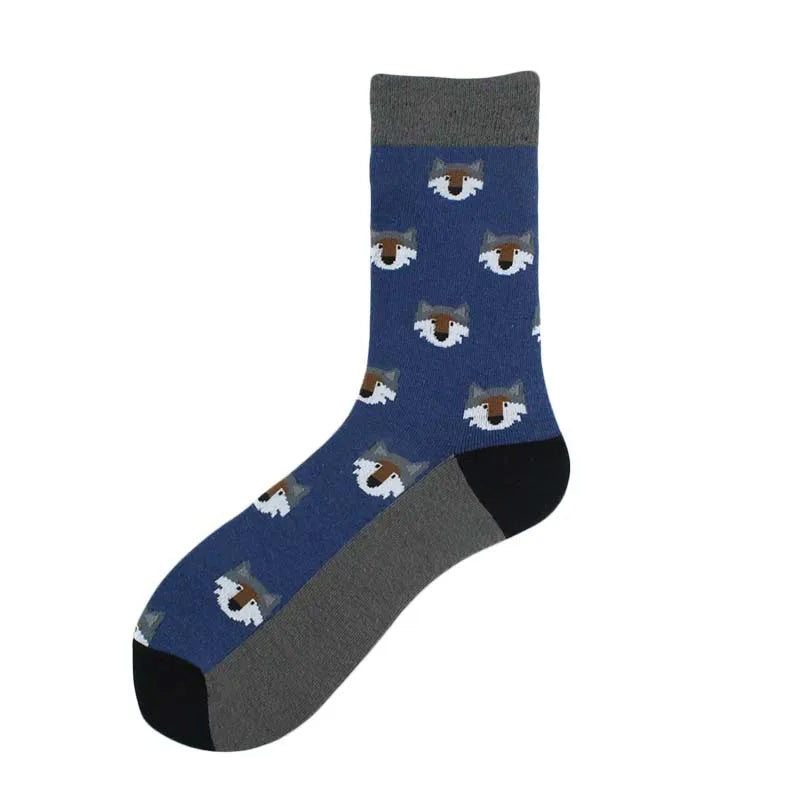 Painting Style Astronaut Men's Socks Harajuku Colorful Cotton Socks Planet Rocket Space Street Alien Socks