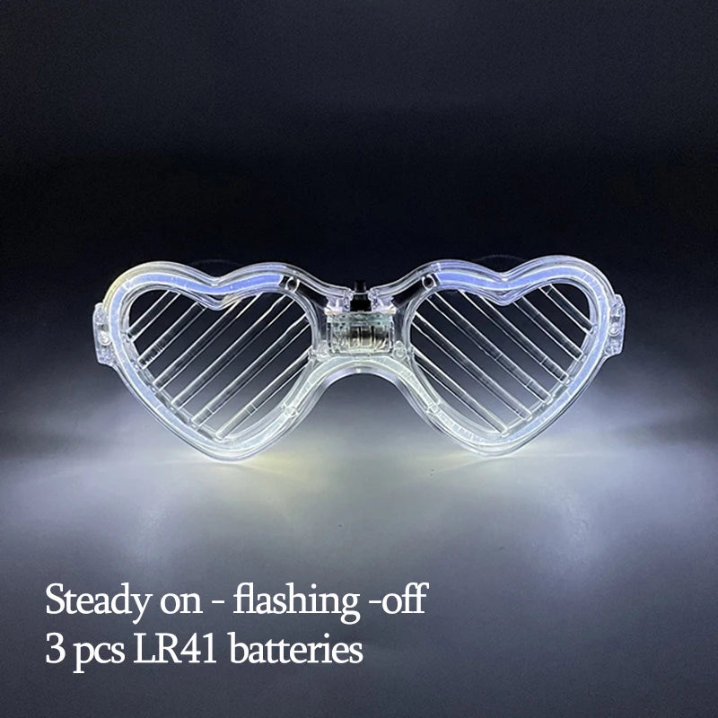 New Acrylic Luminous Glowing Cyberpunk Glasses LED Light Up Halloween Party Skull Glasses Bar Club Props Neon Glasses Supplies