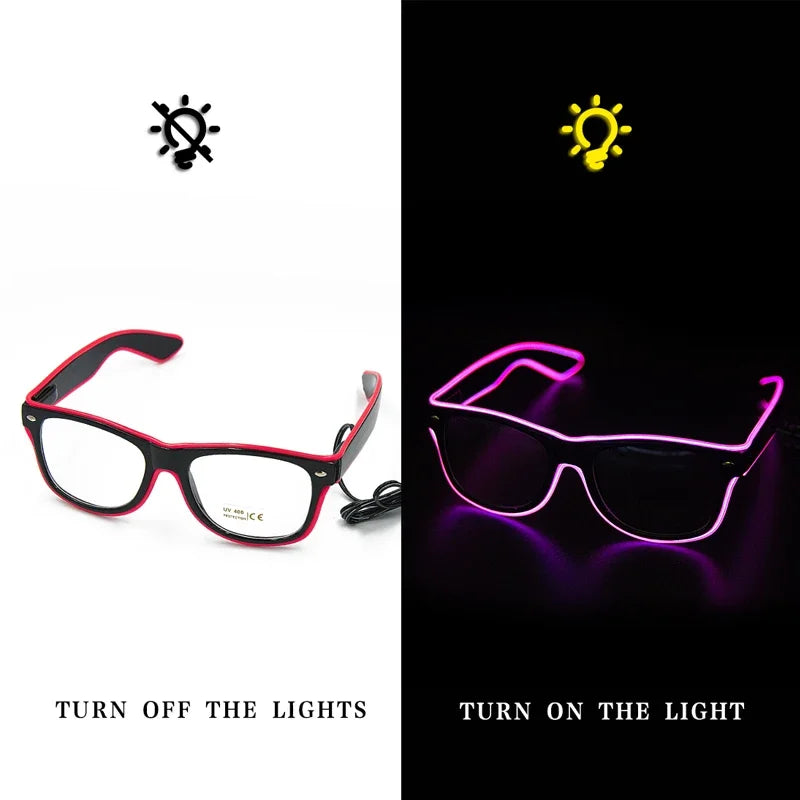 Óculos LED Neon Flash