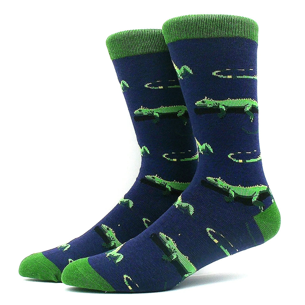 Happy Funny Socks Men's and Women's Alien Sheep Pattern Sokken Diversidos Jacquard Calcetines Unisex Hip Hop Skateboarding Socks