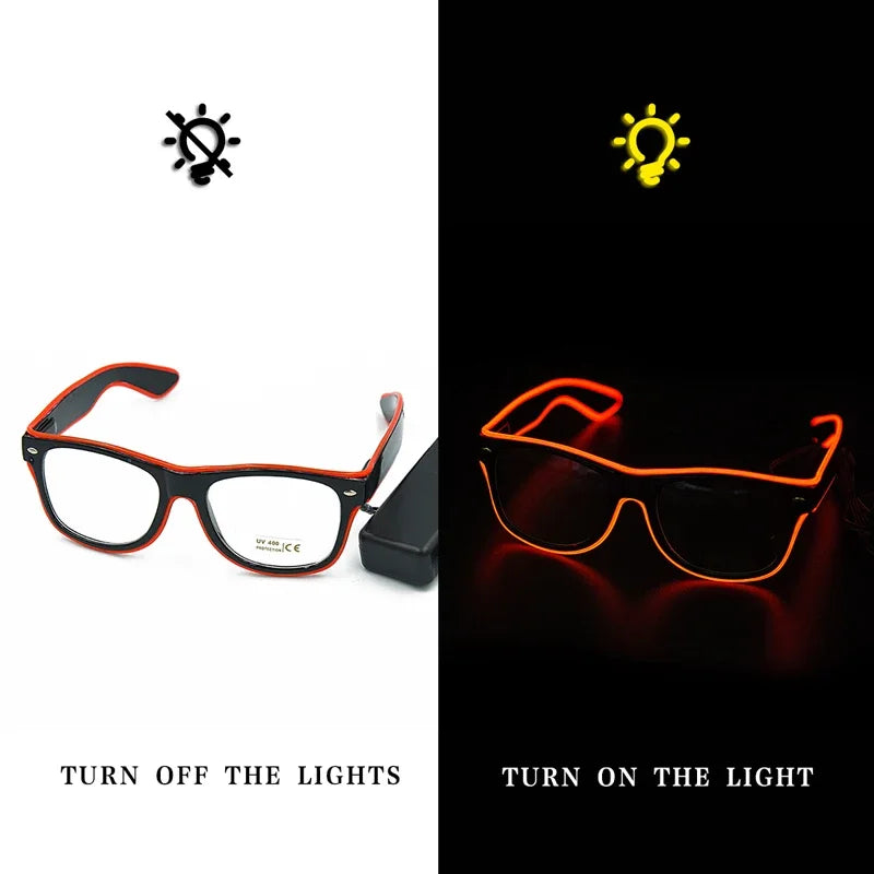 Óculos LED Neon Flash
