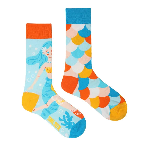 1 Pair Man Women Sock Original AB Tide Socks Medium High Tube Colorful Socks Mystery Alien Cotton Cowboy Clown Bomb Unisex Socks
