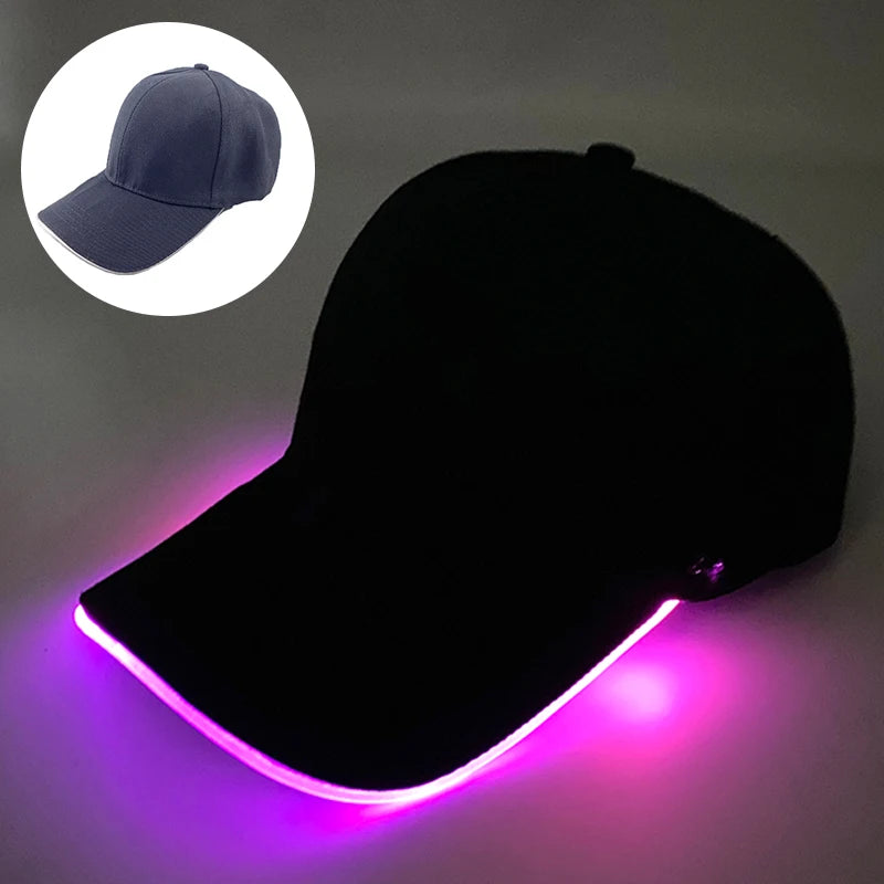LED Light up Baseball Hat Flashing Glow Rave Party Cap luminous hat for Women Men Hip-hop Club bar Stage Performance Supplies