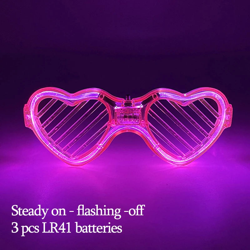 New Acrylic Luminous Glowing Cyberpunk Glasses LED Light Up Halloween Party Skull Glasses Bar Club Props Neon Glasses Supplies