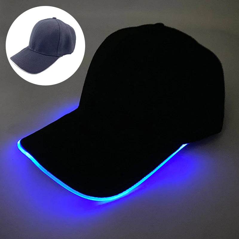LED Light up Baseball Hat Flashing Glow Rave Party Cap luminous hat for Women Men Hip-hop Club bar Stage Performance Supplies