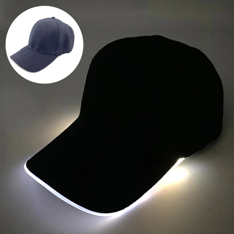LED Light up Baseball Hat Flashing Glow Rave Party Cap luminous hat for Women Men Hip-hop Club bar Stage Performance Supplies