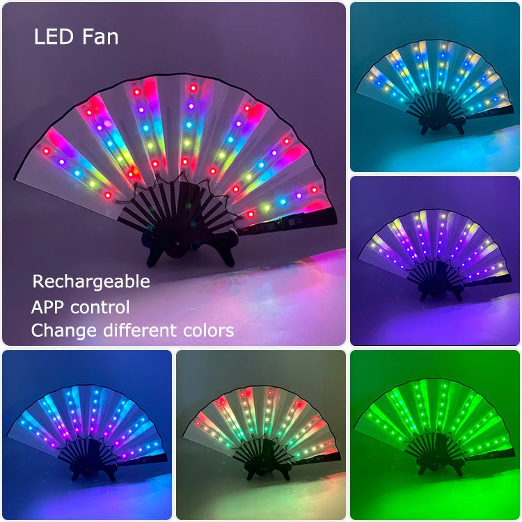 USB Rechargeable Color Changing LED Glow Gloves Rave Flashing Finger Lighting Glove Light Up Rave Costume DJ Party Decor