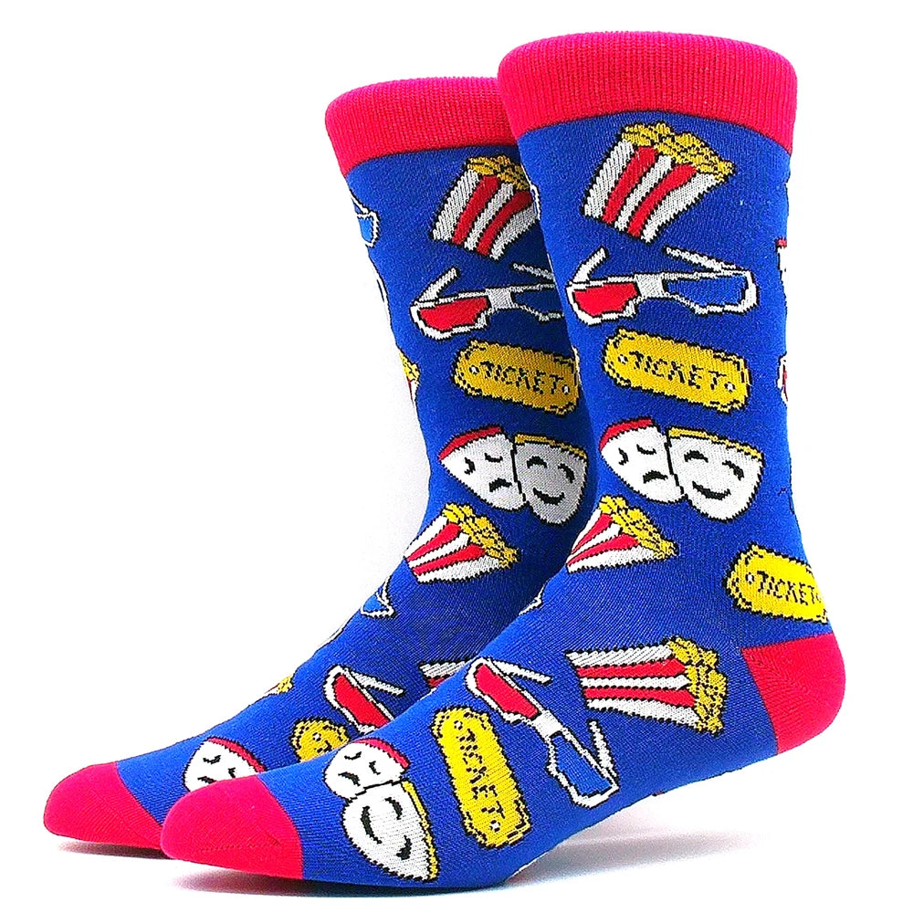 Happy Funny Socks Men's and Women's Alien Sheep Pattern Sokken Diversidos Jacquard Calcetines Unisex Hip Hop Skateboarding Socks