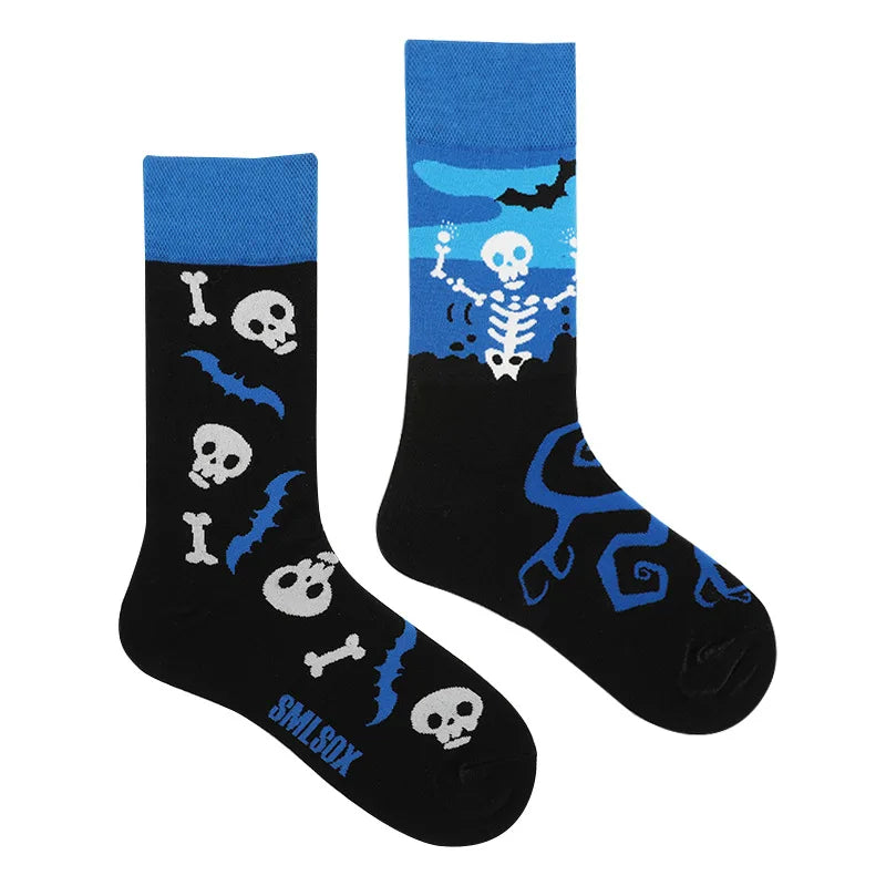 1 Pair Man Women Sock Original AB Tide Socks Medium High Tube Colorful Socks Mystery Alien Cotton Cowboy Clown Bomb Unisex Socks