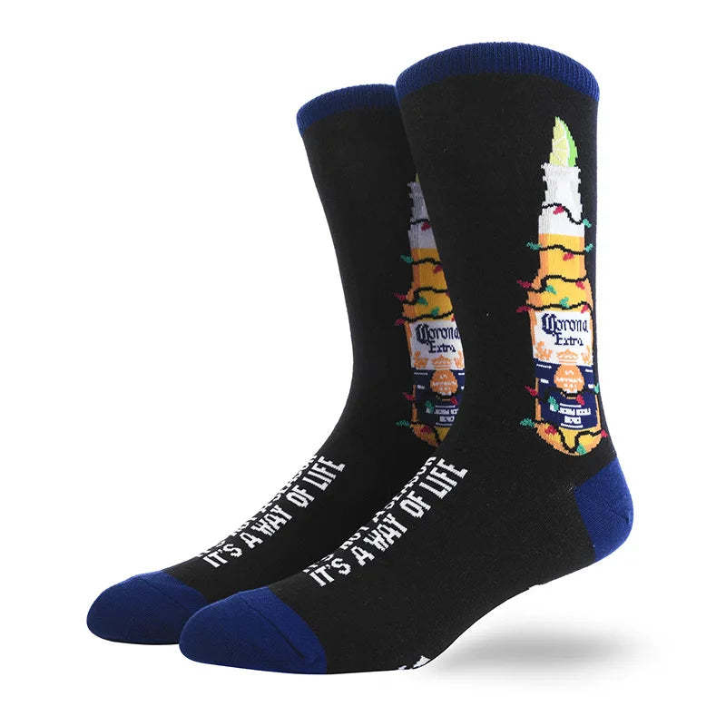 Happy Funny Socks Men's and Women's Alien Sheep Pattern Sokken Diversidos Jacquard Calcetines Unisex Hip Hop Skateboarding Socks