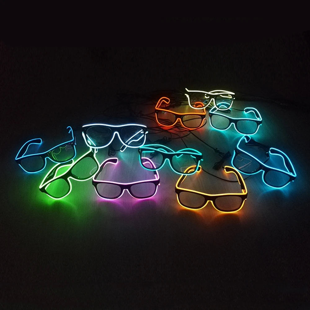 Óculos LED Neon Flash