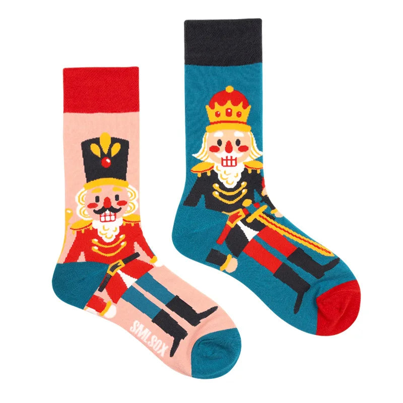 1 Pair Man Women Sock Original AB Tide Socks Medium High Tube Colorful Socks Mystery Alien Cotton Cowboy Clown Bomb Unisex Socks